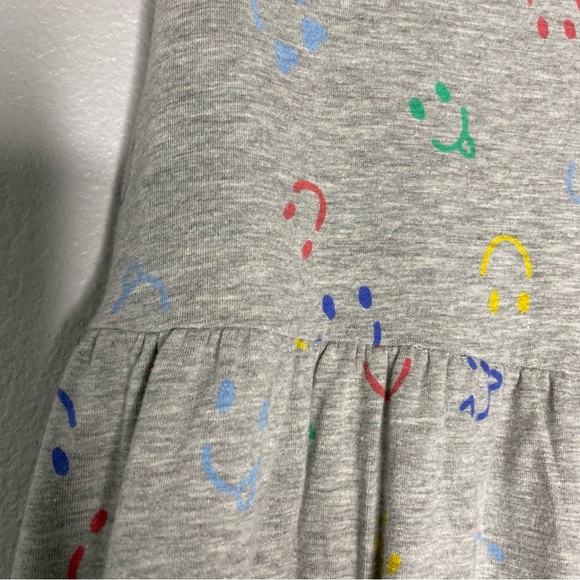 Tucker + Tate Girl’s Dress Size 7, Short Sleeve Gray Multi Color Smily - Picture 4 of 10